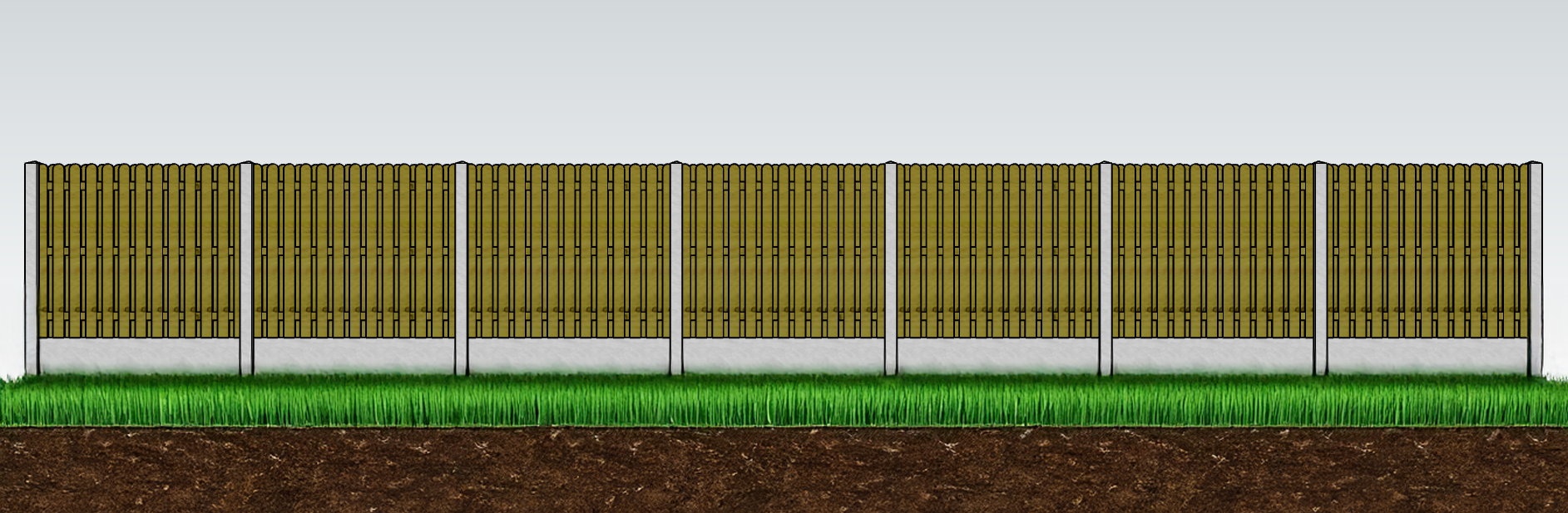 Hit & Miss Fence Sketch